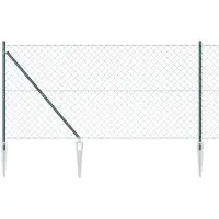 vidaXL Clôture en fil de fer soudé avec pointes 10 x 1,4 m (L x H)