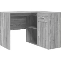 vidaXL Bureau d'angle avec tiroirs, coloris Sonoma, dimensions 102 x 88 x 75 cm