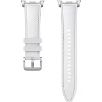 Samsung Bracelet Original Hybrid en cuir vegan pour Galaxy Watch 9 (40/44mm) / Watch 8 (40/44mm) / Classic (46mm) - Taille S/M/L - White