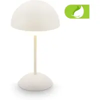 Briloner - Lampe de table sans fil LED IP44 avec fonction tactile, à intensité variable, lampe de chevet sans fil, de salon à poser, lampe chevet, 16 x 29 cm, blanc cassé