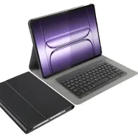 Cazy Housse pour Tablette avec Clavier compatible avec OnePlus Pad 3 - Étui Clavier Bluetooth QWERTY - Noir