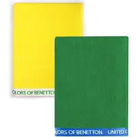 Benetton Pk3264 90x160 Cm Bath Towel 2 Units Vert,Jaune