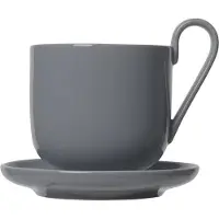 Blomus Tasse de Café Ro Sharkskin Gris (Lot de 2)