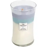 Woodwick Trilogy Calming Retreat bougie parfumée avec mèche en bois 609.5 g