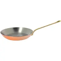 De Buyer Inocuivre poêle à frire avec poignée en laiton, Poêle + casserole, Argent, Cuivre
