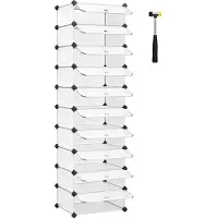 Songmics Meuble À Chaussures 10 Couches 43 X 31 X 173 Cm, Étagère De Rangement Pratique Spéciale Lpc10w