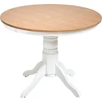 Beliani Table De Repas Akron Frêne Clair 100 Cm 100 Cm Bois