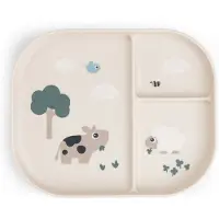Done by Deer Divisé Assiette - Tiny Farm - Powder - - UneTaille - Assiette