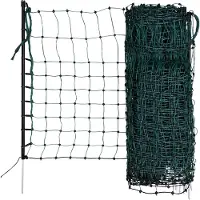 Kerbl Kaninchennetz (E-fähig, 12m x 65cm, 9 Pfähle, m. Einzelspitze) grün 292209