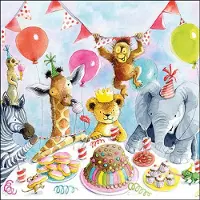 Ambiente Serviette 33cm Party animals
