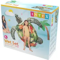 Intex Realistic Effect Turtle With 2 Handles Vert