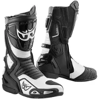 Berik Donington Black White Motorcycle Boots Taille 40