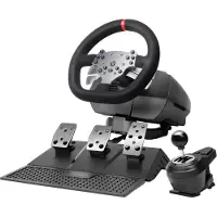 Mars Gaming Volant de course - - MWH-RSX - Retour de force - Pédalier 3 pédales - 14 boutons programmables
