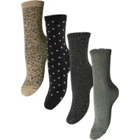 Pieces Chaussettes 'PCSEBBY' beige / olive / noir