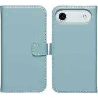 Selencia Étui portefeuille en cuir véritable Apple iPhone Air - Air Blue