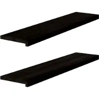 vidaXL Étapes 2 ST 110x30x2 cm chêne fixe brun foncé