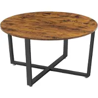 Vasagle Table basse ronde Valora LCT88X - Table ronde pour un espace de vie moderne
