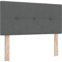 vidaXL Tête de lit LED avec barres lumineuses LED gris foncé 100 cm Tissu