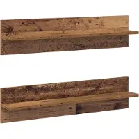 vidaXL Étagère Murale avec étagère 2 pcs Bois Ancien 80 x 11,5 x 18 cm