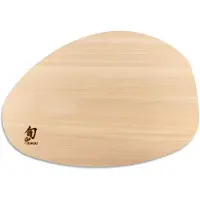 Kai Shun Hinoki Oval Cutting Board Size M, planche à découper en bois d'Hinoki, 32 cm x 22 cm