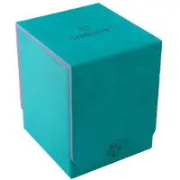 GameGenic Boîte de rangement Squire 100 XL – LIGNE EXCLUSIVE Bleu sarcelle/Rose