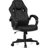 Sense7 Prism Gaming Chair Simili cuir noir - Chaise de bureau ergonomique Chaise de bureau PC Chaise de gamer Fonction bascule Chaise gamer 120 kg