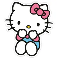 Hello Kitty Sanrio Coussin décoratif Hello Kitty Blue Pants 36 cm (32.50 x 30.10 cm)
