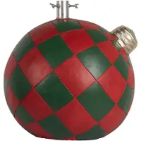 Clayre & Eef Support pour sapin de Noël 42x42x43 cm Rouge Vert Matériau céramique