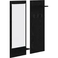 vidaXL Porte-manteau mural avec étagère Chêne noir 70 x 10 x 90 cm