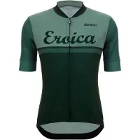 Santini Eroica Valle Short Sleeve Jersey Vert 4XL Homme