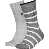 Tommy Hilfiger Chaussettes - 2 Pack - Breton - Noir - - 31/34 - Chaussettes