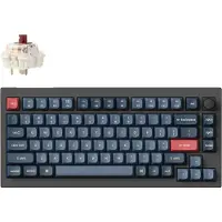 Keychron Clavier mécanique V1 MAX QMK 75% Carbon Black - Sans fil