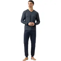 Mey Pyjama long 'Bennison' bleu foncé