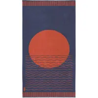 Seahorse Serviette de Plage Seahorse Sunny Waves Blue