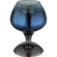 Globo Lighting Lampe de table en bronze Maxy avec verre bleu Ø 15cm