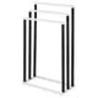 Idimex Porte-Serviettes Sur Pied Kuno Portant Pour Vêtements Et Linge De Salle De Bain Avec 3 Niveaux D'étendage, En Métal Noir Et Blanc
