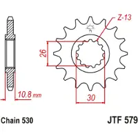 Jt Pignon acier anti-bruit - 530