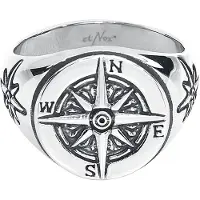 EtNox Bague de - Boussole - pour Homme - Standard - Taille S