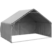 vidaXL Enclos pour chiens d'extérieur avec couverture 3x2x1,9 m Acier galvanisé