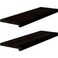 vidaXL Marches d'escalier 2 pcs marron foncé 80x30x2 cm chêne massif