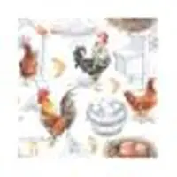 Ambiente 20 SERVIETTES PAPIER BASSE-COURT VOLAILLE 33CM