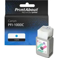 PrintAbout Cartouche compatible pour Canon PFI-1000C - Cyan
