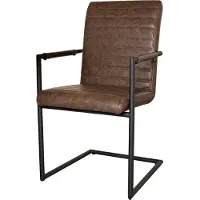 Dimehouse Chaise Salle A Manger Brune Industrielle Bras