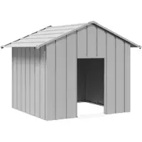 vidaXL Niche pour chiens avec toit 131x101x102 cm Acier galvanisé