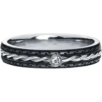 EtNox Bague de - Bague Acier Fin - pour Femme - Standard - Taille S