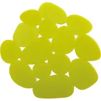 MSV Lot de 4 Tapis antiderapants de douche ou baignoire PVC GALETS 12x13cm Vert Anis