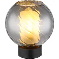 Globo Lampe de table Ulf noir de fumée