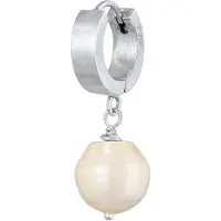 KUZZOI Boucles d'oreilles argent / blanc perle