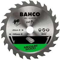 Bahco Cordless Circular Saw Blade With 24 Teeth For Wood Saws 136 Mmx10 Mm Argenté