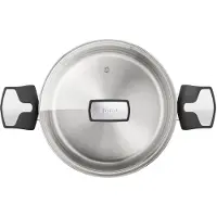 Tefal Marmite inox 22cm + couvercle en verre - - E3016104 - emotion
